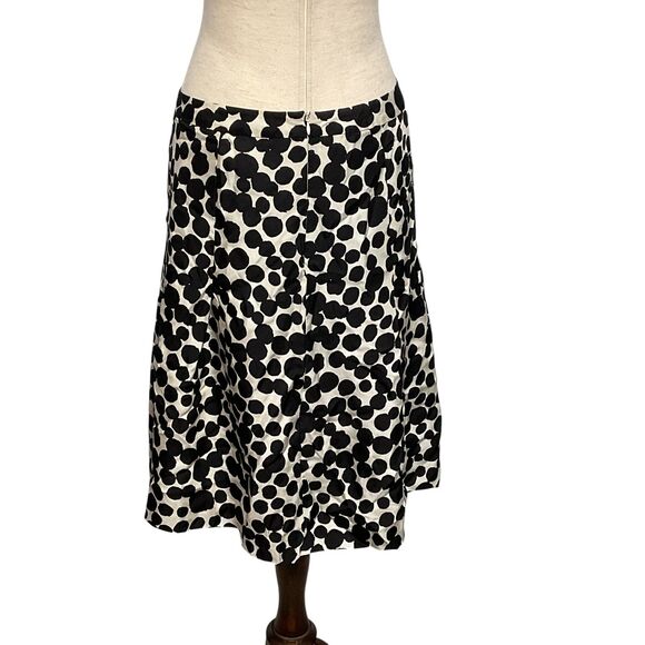 Banana Republic Silk Polka Dot Skirt Sz 6 - Picture 5 of 9